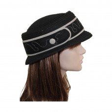 New Mujer&apos;s Winter Stylish Hat Cute Black Fashion Hat With Buckle Applique  eb-22633427